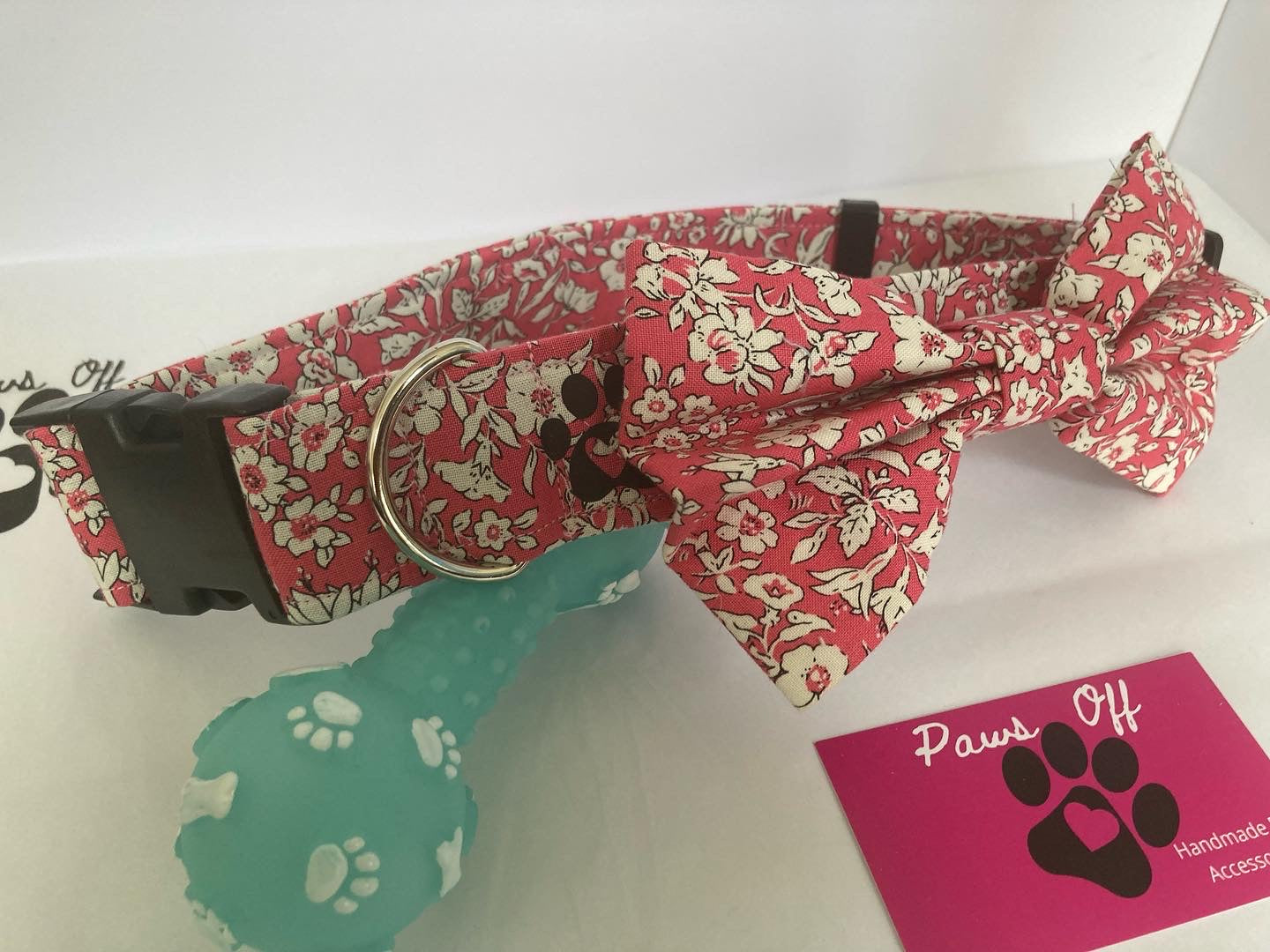 Liberty dog collar in pink, handmade, adjustable, floral pet collar, designer fabric, matching dog accessories
