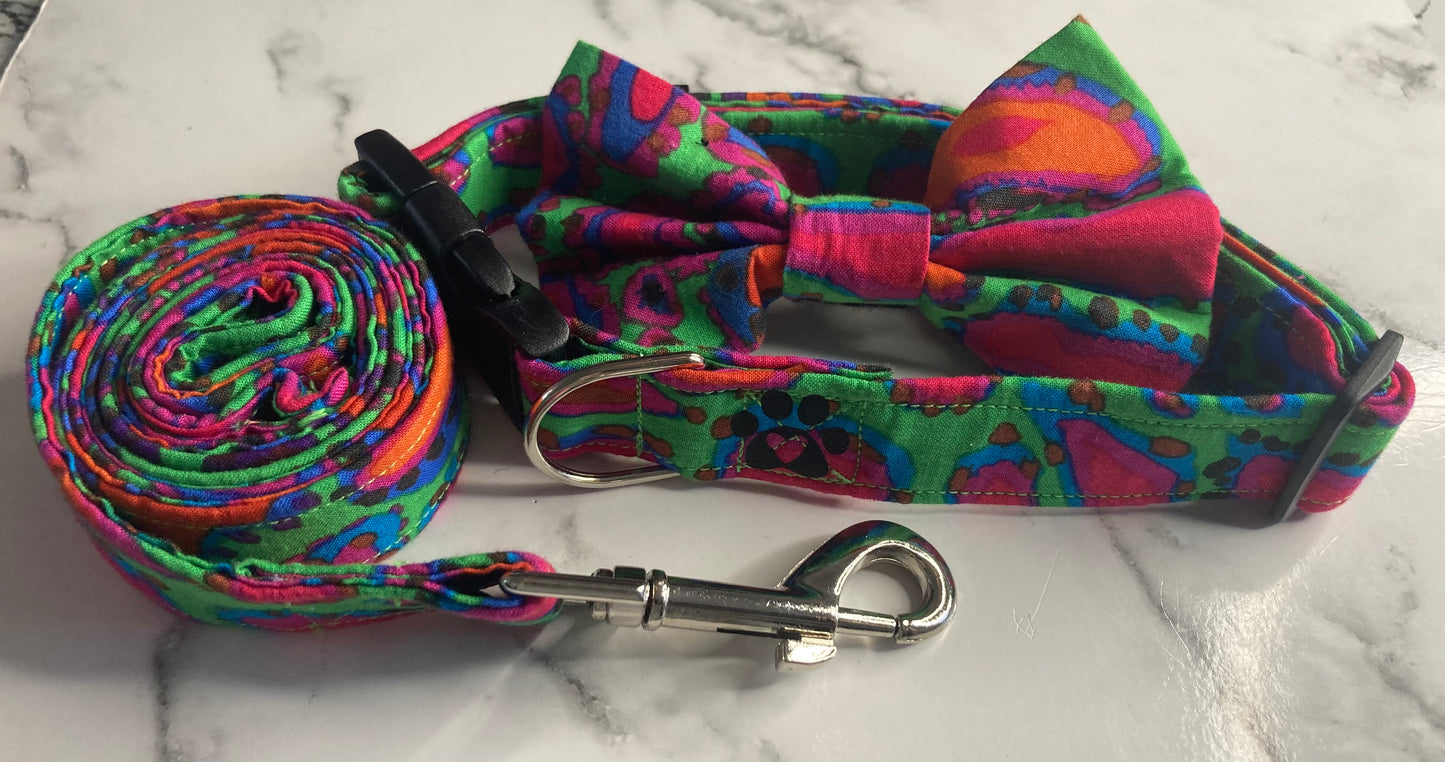 Bright dog lead, handmade dog lead, cute dog lead, dog lead, matching dog lead, handmade dog accessories