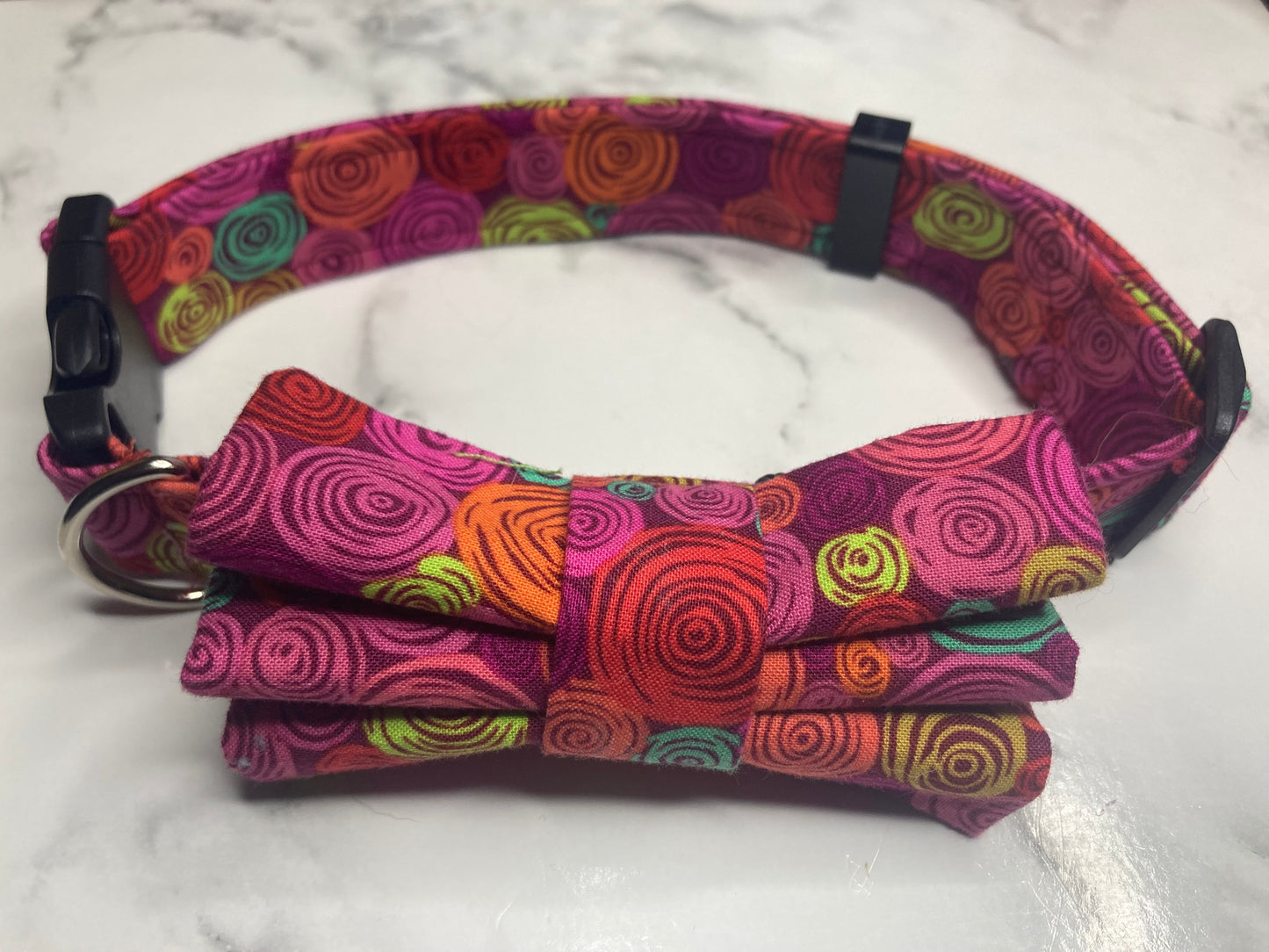 Swirl dog bow tie, handmade dog bow tie, cute bow tie, pet bow tie, dog accessories, matching dog accessories, collar and lead