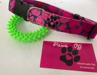 Ombre pink dog collar, handmade, adjustable, cute pet collar, designer fabric, matching dog accessories