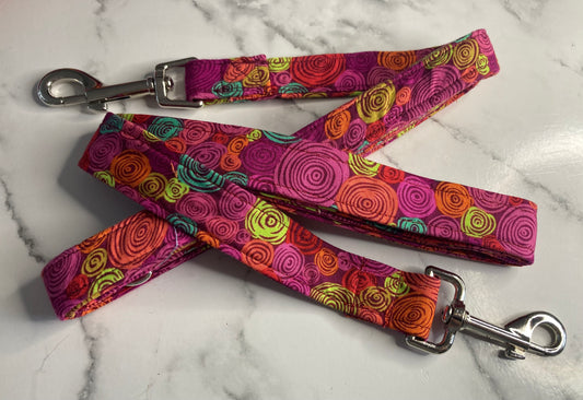 Swirl dog lead, handmade pet lead, designer fabric, matching dog accessories