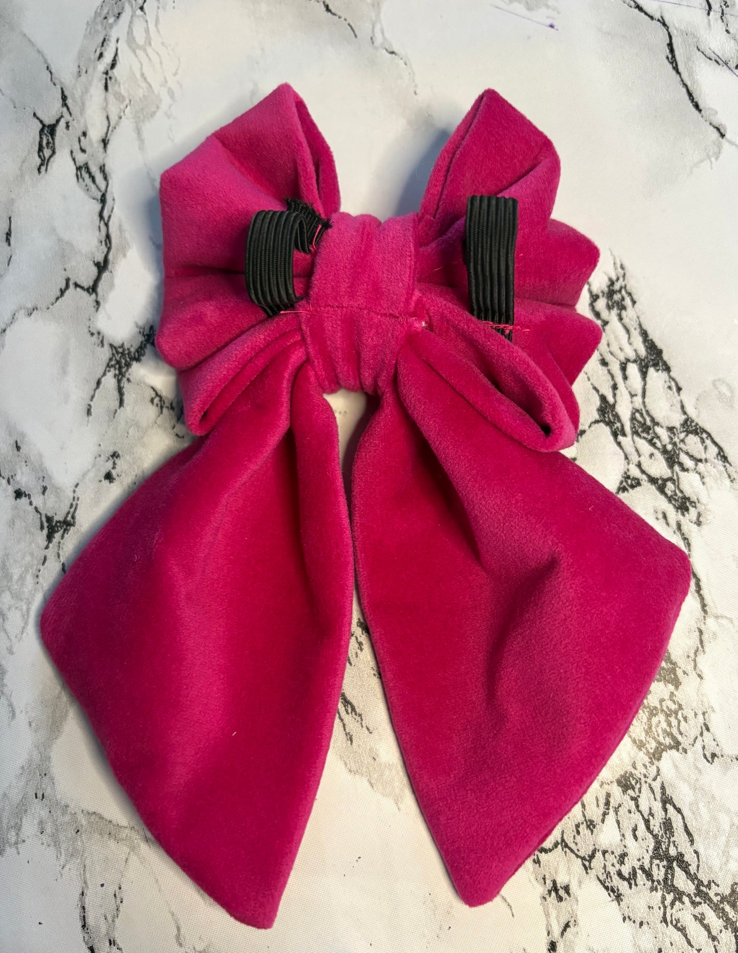 Red Velvet Dog Sailor Bow Tie – Handmade Luxury Velvet Sailor Bow