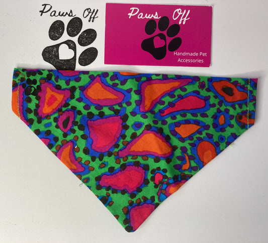 Modern vibrant fabric handmade bandana