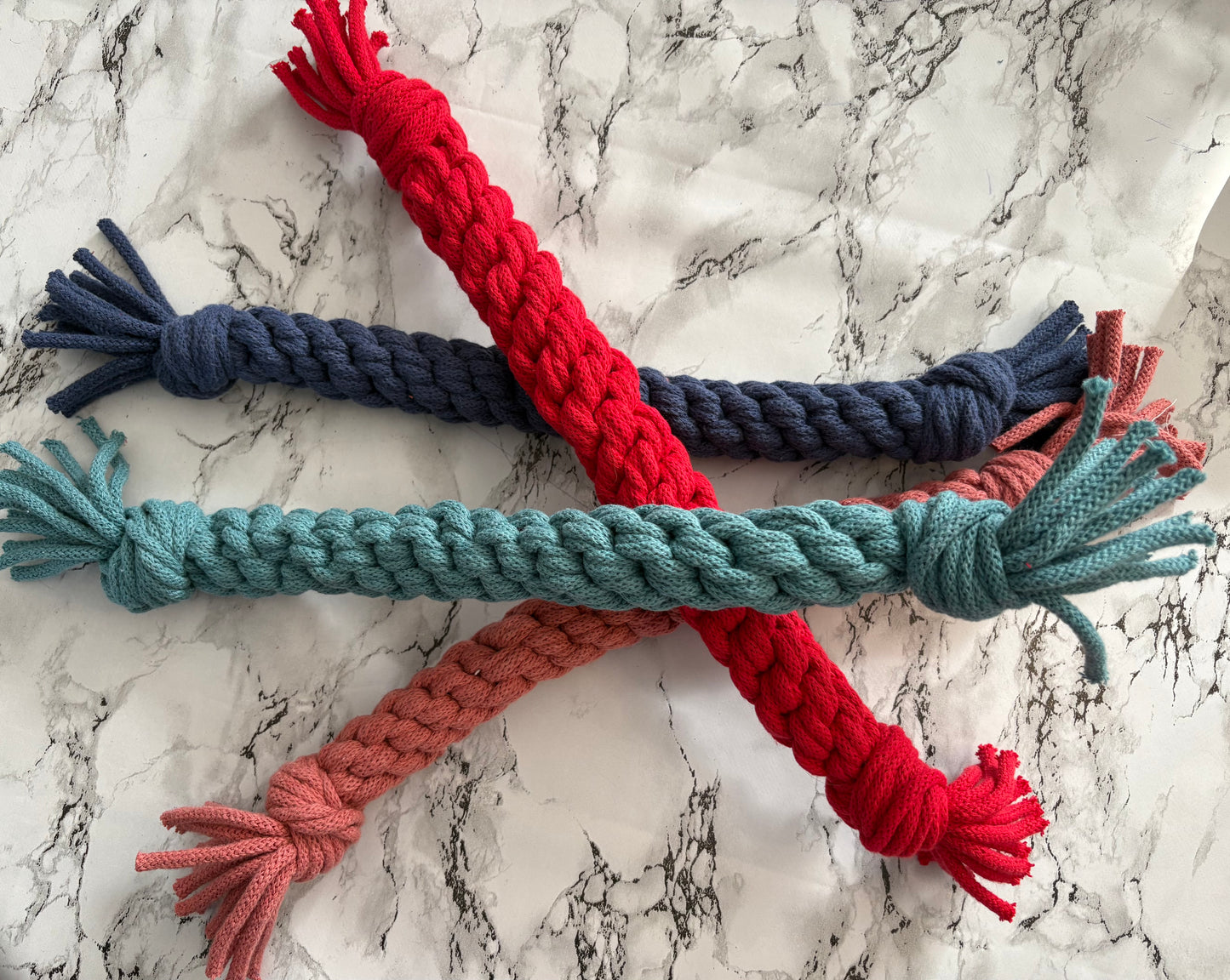 Eco-Friendly Straight Dog Tug Toy – Recycled Cotton Pull Toy