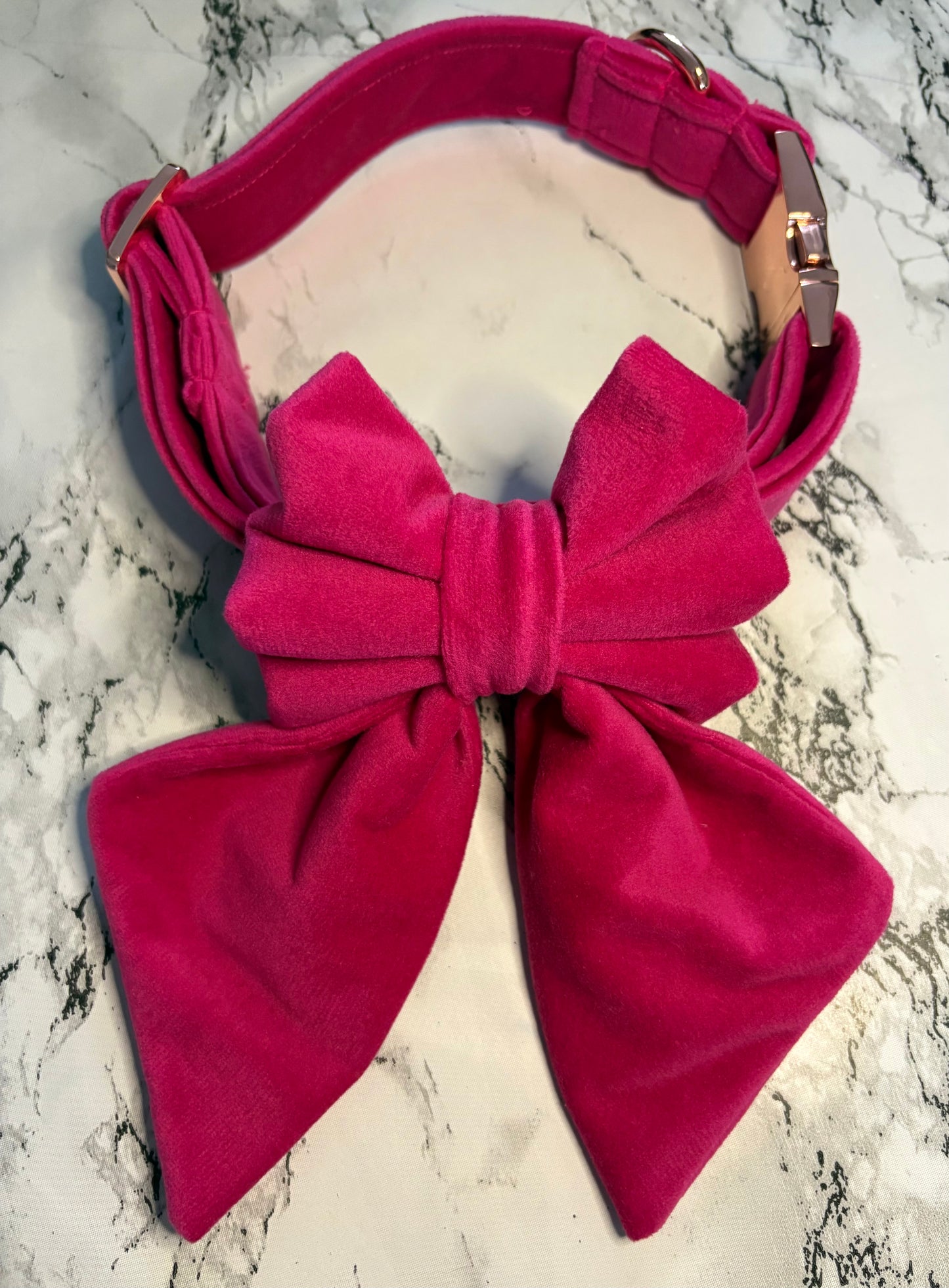 Red Velvet Dog Sailor Bow Tie – Handmade Luxury Velvet Sailor Bow