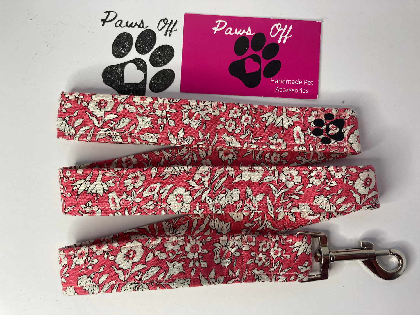 Liberty Pink Handmade Personalised Dog Collar set, adjustable dog collar, matching Lead, Bow Ties and Bandanas